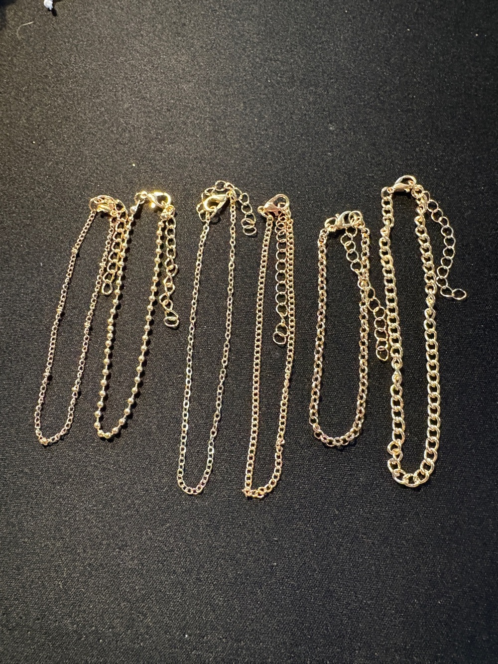 6 Basic Gold Tone Bracelets